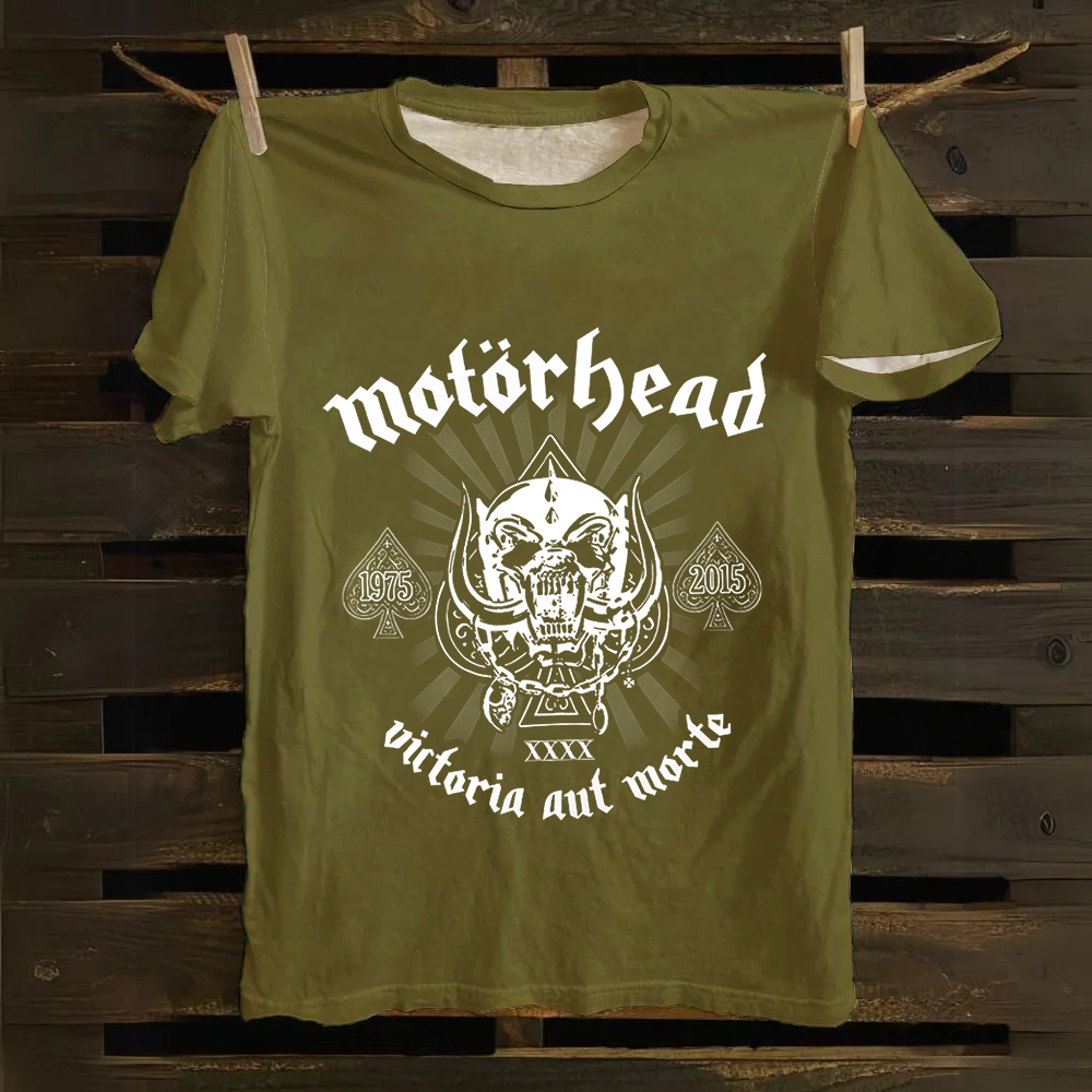 Unisex Vintage Motörhead Cotton Motorhead Heavy Metal Band Cotton T-Shirt     