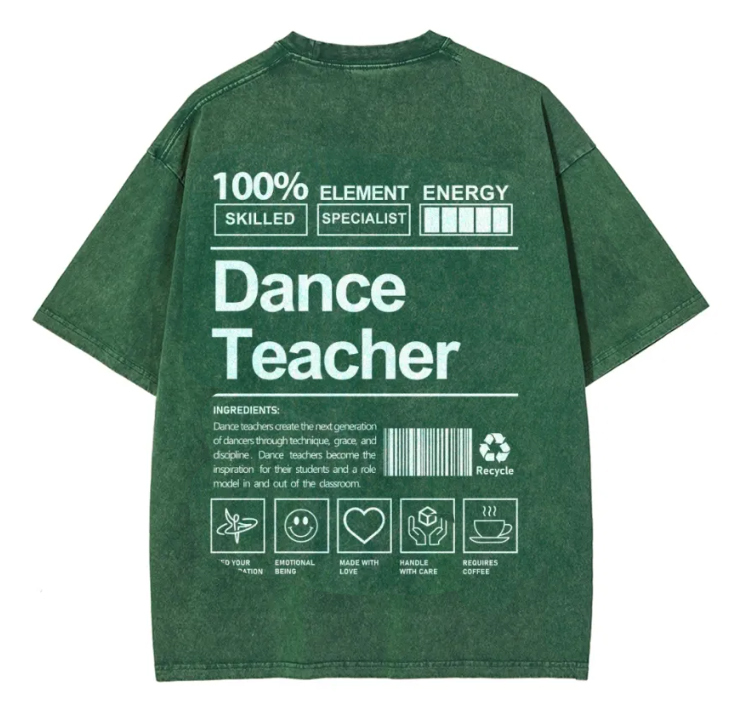 Dance Teacher Unisex Fit Washed T-Shirt wearishow