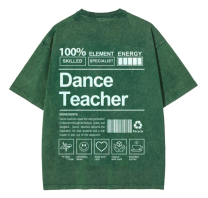 Dance Teacher Unisex Fit Washed T-Shirt wearishow