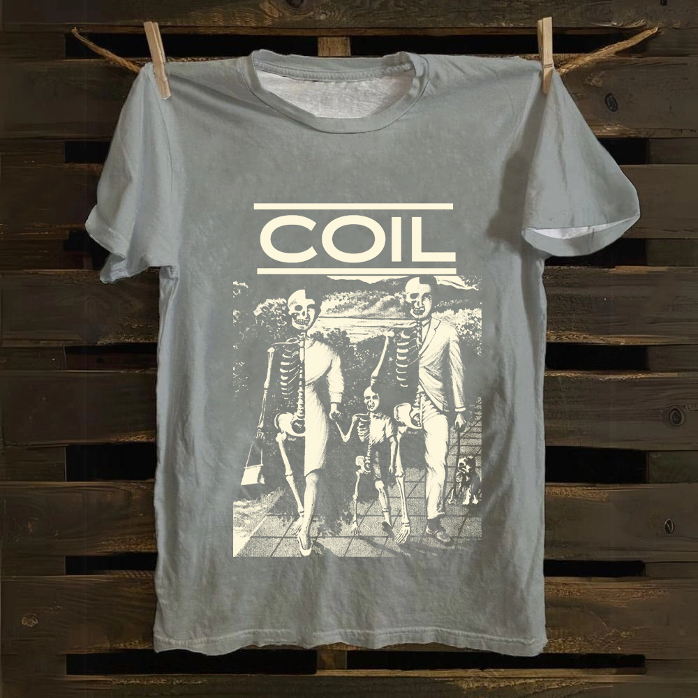 Unisex Vintage  Coil Band Cotton T-Shirt