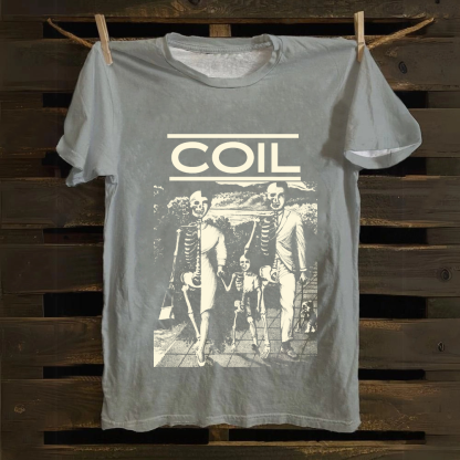 Unisex Vintage  Coil Band Cotton T-Shirt