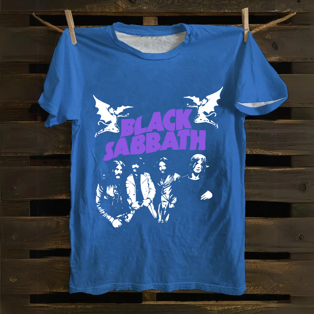 Unisex Vintage Black Sabbath Band  Cotton T-Shirt
