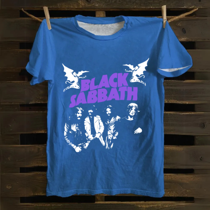 Unisex Vintage Black Sabbath Band  Cotton T-Shirt