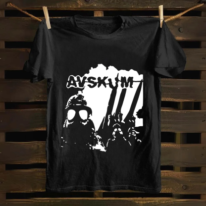 Unisex Vintage Avskum Punk Band  Cotton T-Shirt