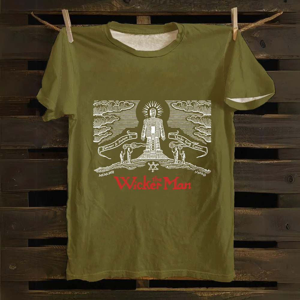 Unisex Vintage The Wicker Man Movie Cotton T-Shirt