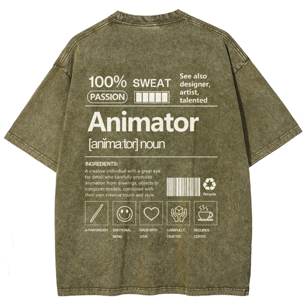 Animator Unisex Fit Washed T-Shirt