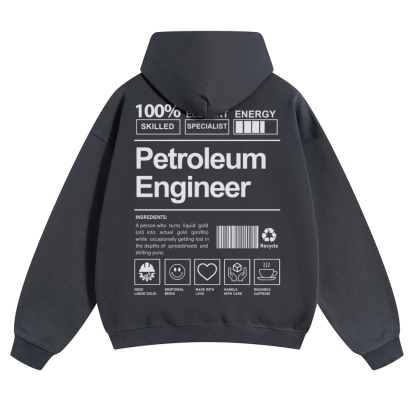 Petroleum Engineer Solid Color Hoodie