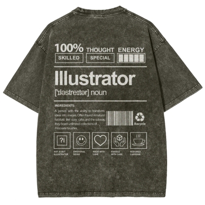 Illustrator Unisex Fit Washed T-Shirt