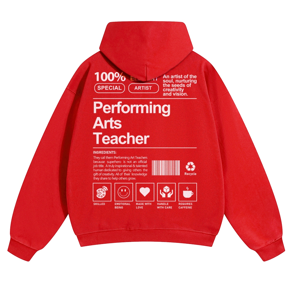 Performing Arts Teacher Solid Color Hoodie