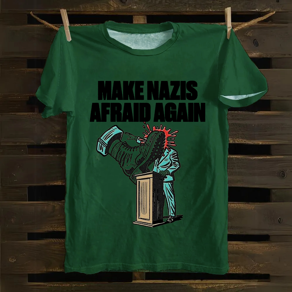 Unisex Vintage Make Nazis Afraid Again Cotton T-Shirt