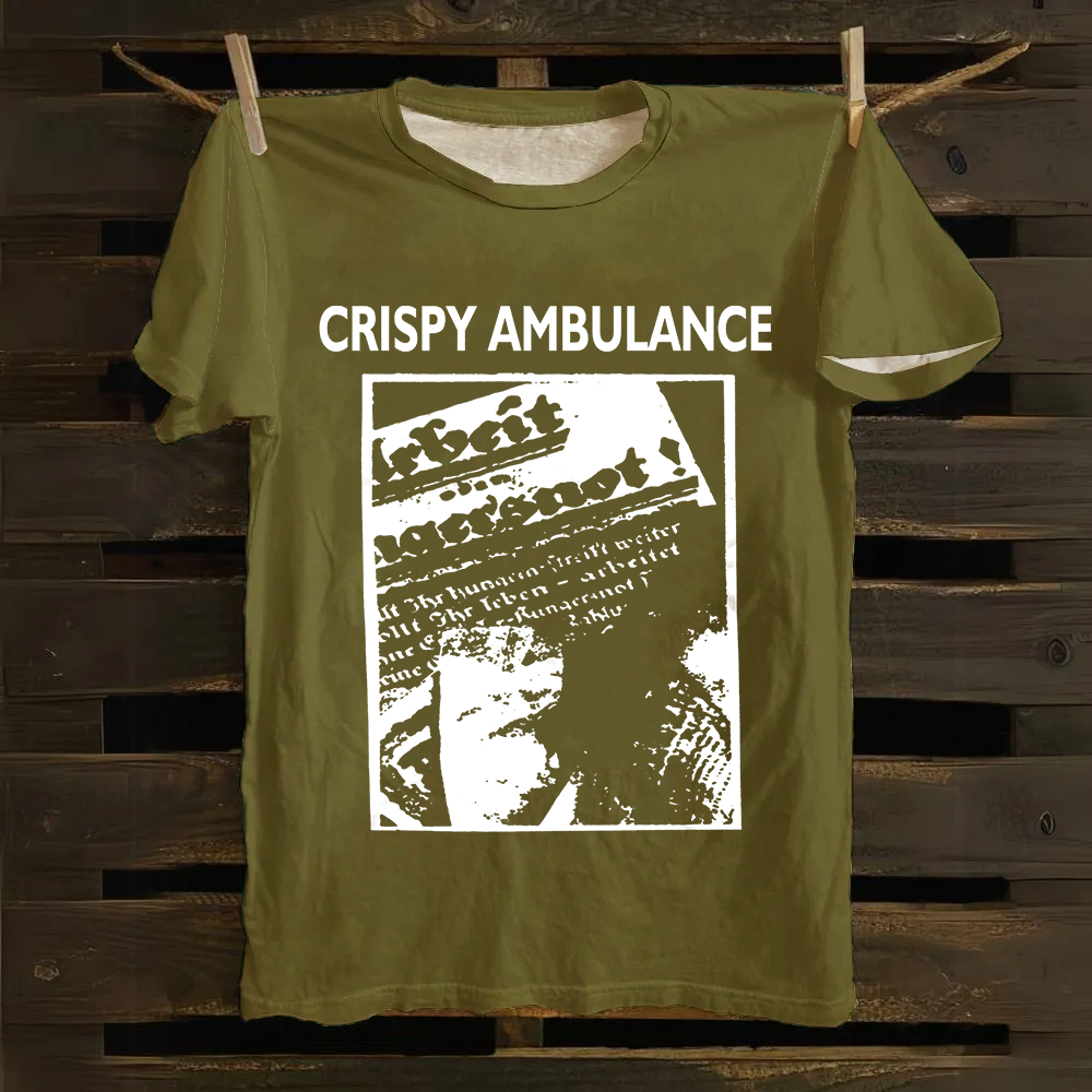 Unisex Vintage Crispy Ambulance Band Cotton T-Shirt