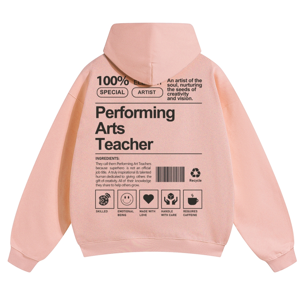 Performing Arts Teacher Solid Color Hoodie