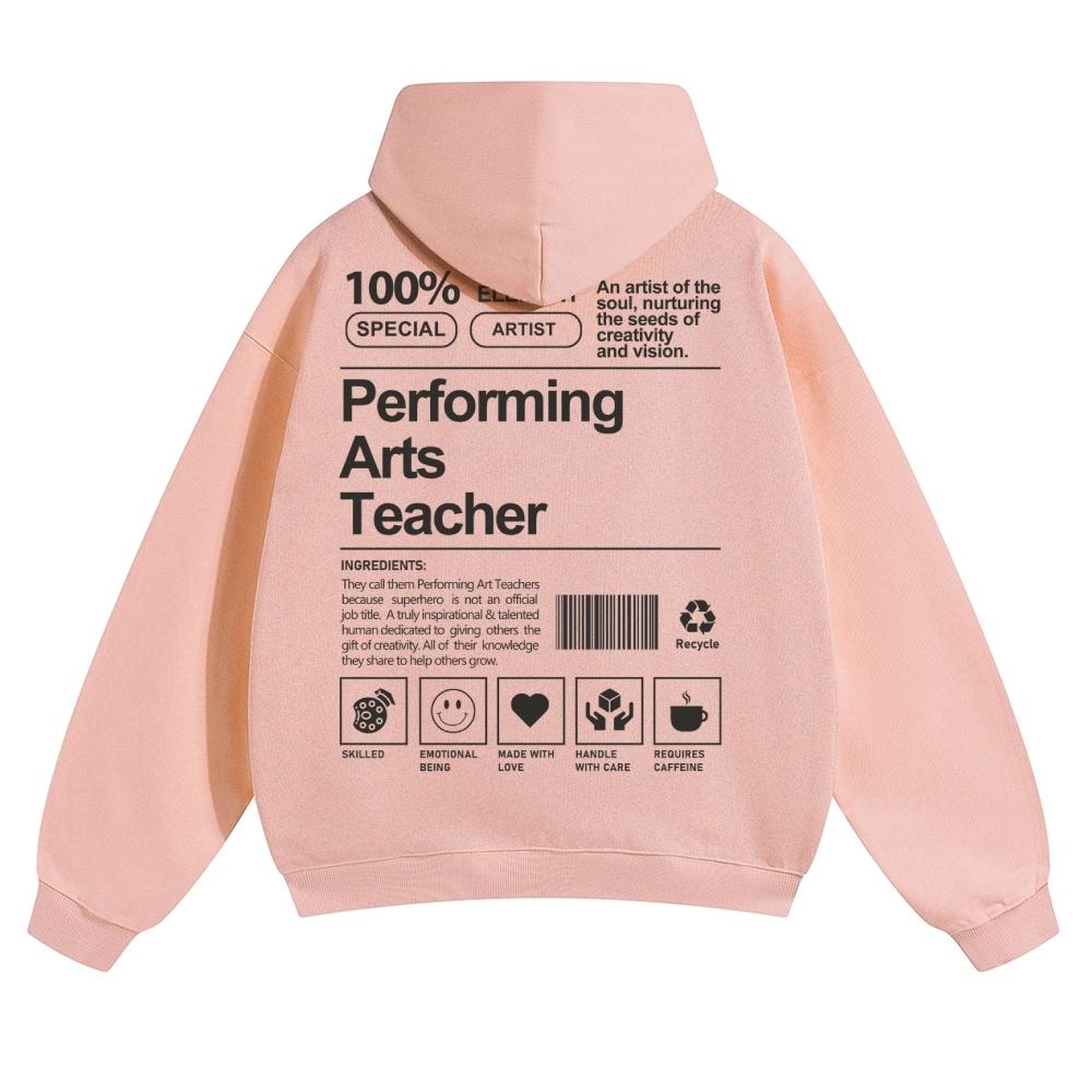 Performing Arts Teacher Solid Color Hoodie