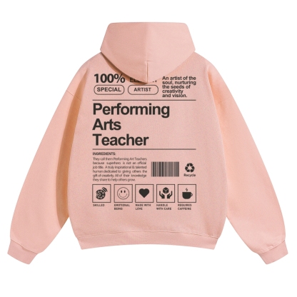 Performing Arts Teacher Solid Color Hoodie