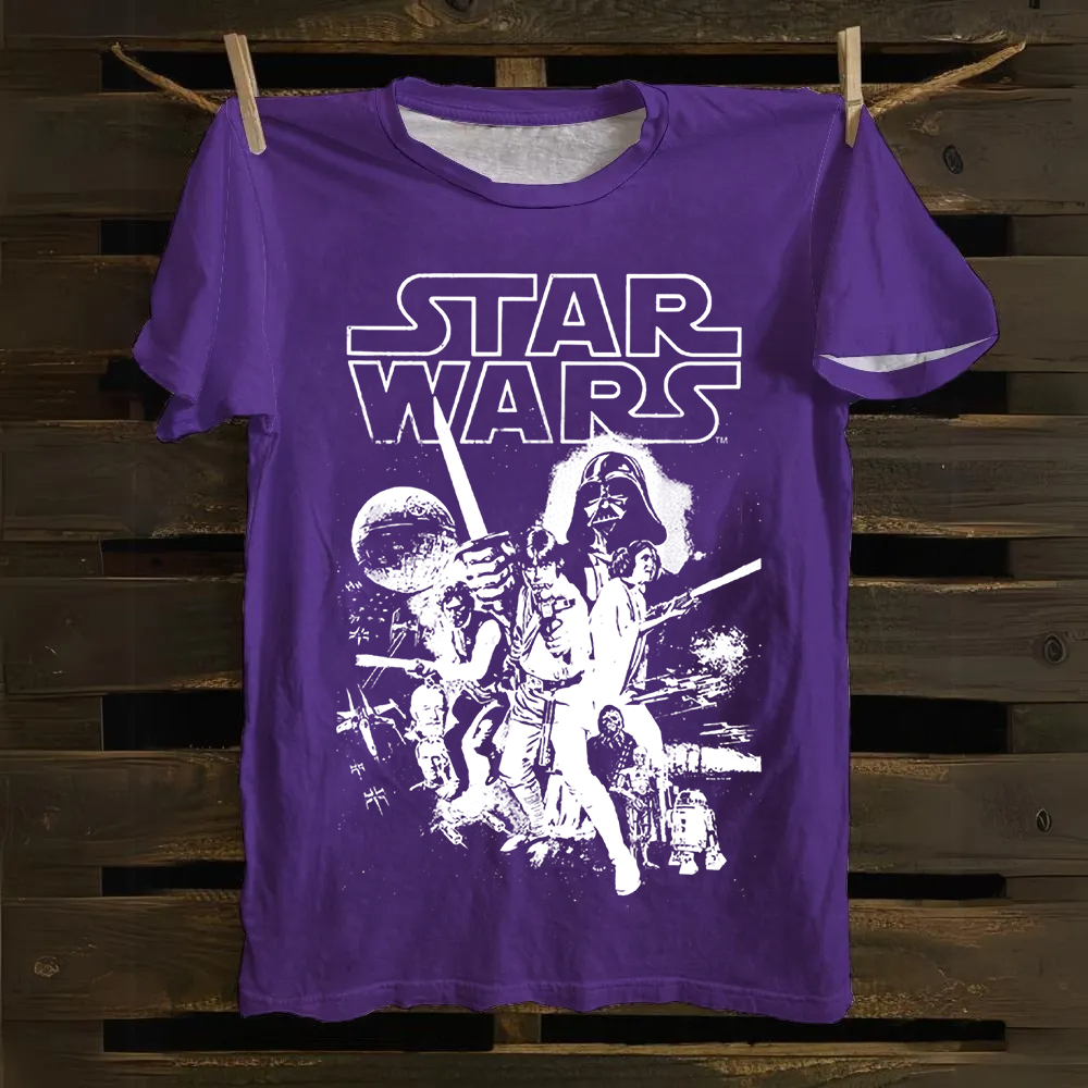 Unisex Vintage  Star Wars Movie Cotton T-Shirt