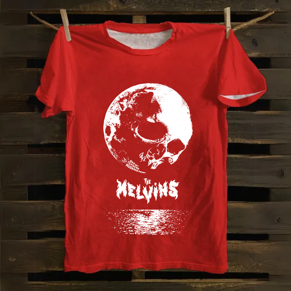 Unisex Casual The Melvins Concert Tour Moon Cotton T-Shirt