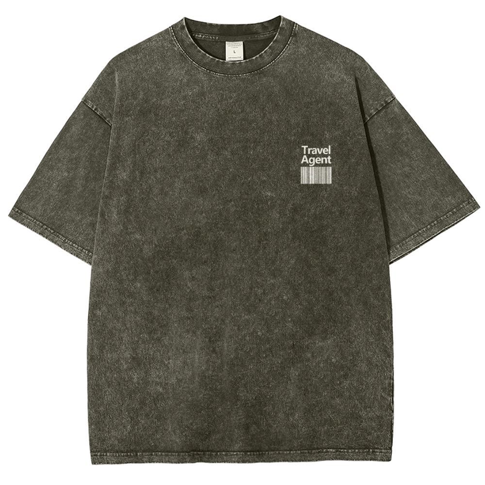 Travel Agent Unisex Fit Washed T-Shirt