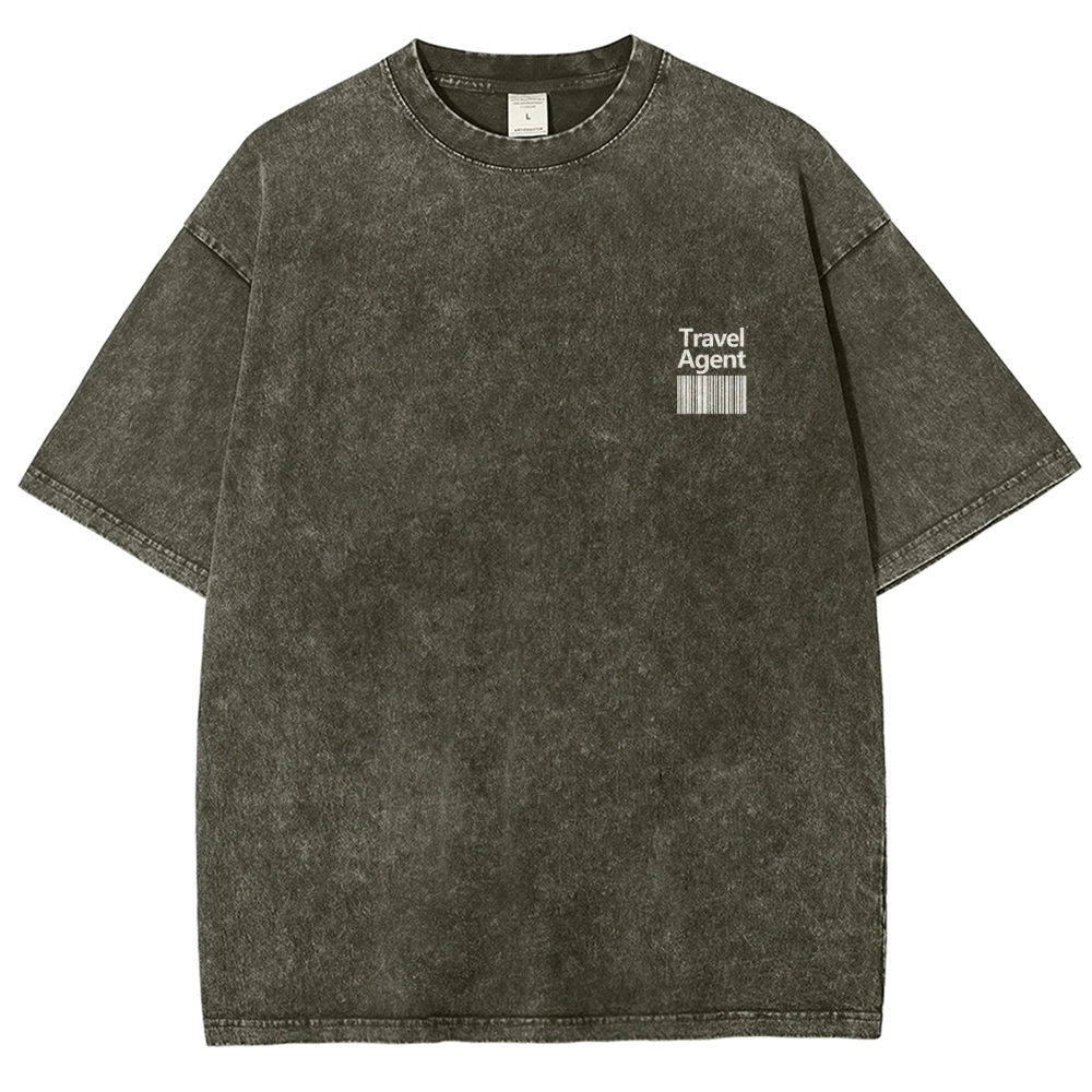 Travel Agent Unisex Fit Washed T-Shirt