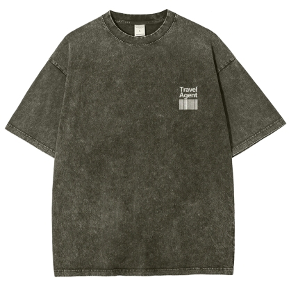 Travel Agent Unisex Fit Washed T-Shirt
