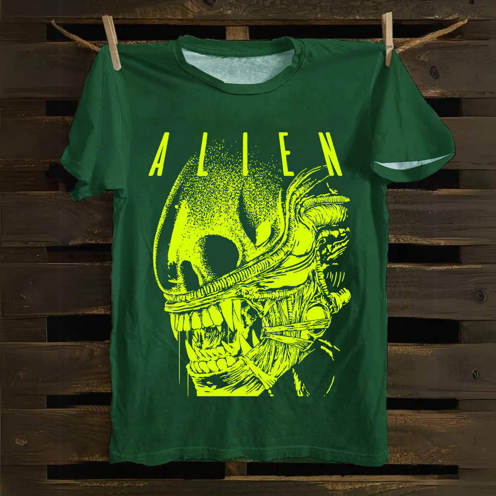 Unisex Vintage Cotton Alien Movie Poster Print T-Shirt