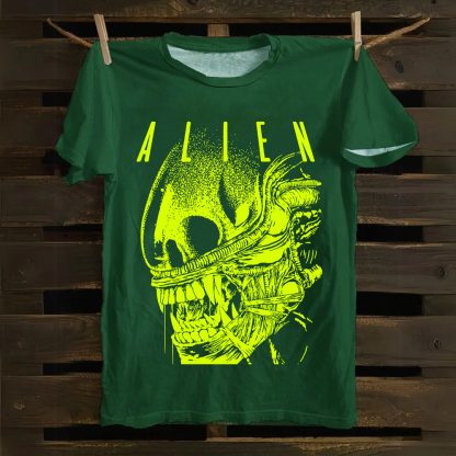 Unisex Vintage Cotton Alien Movie Poster Print T-Shirt