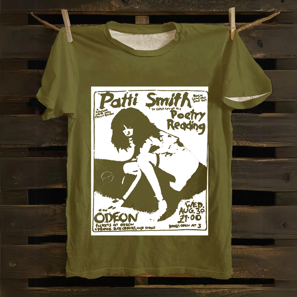 Patti Smith Celebrities Cotton T-Shirt
