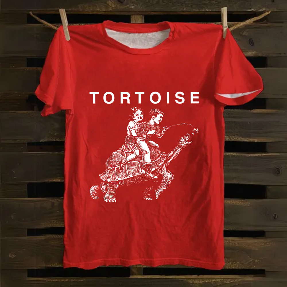Unisex Vintage Tortoise Band Cotton T-Shirt
