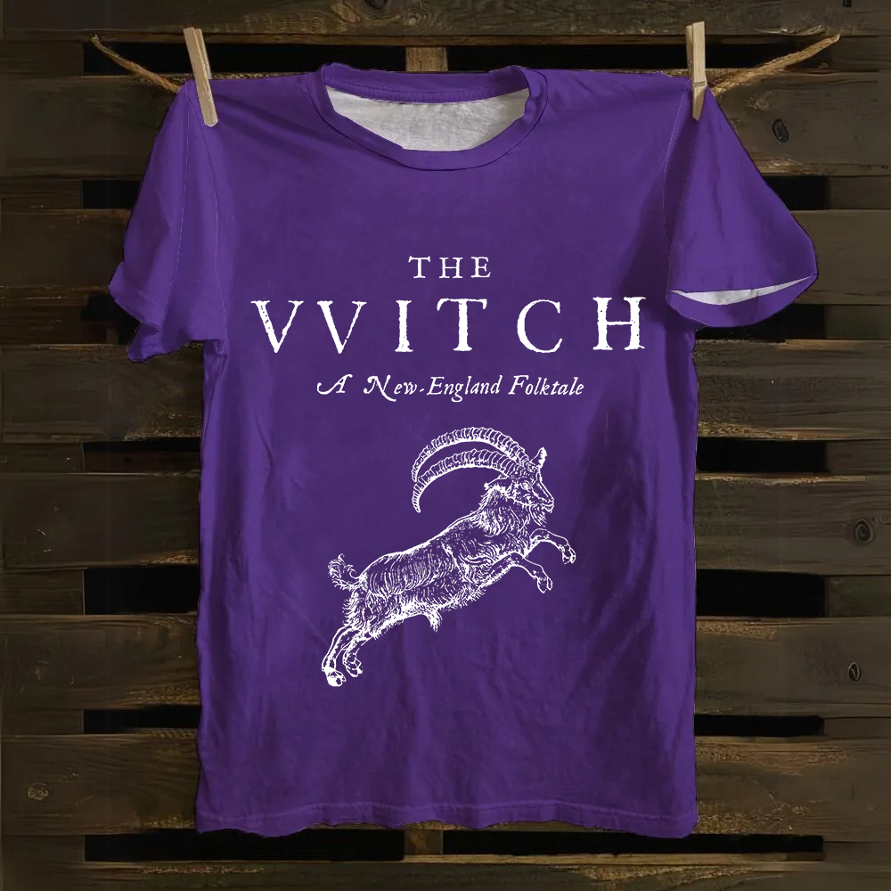 Unisex Vintage Cotton The Witch   T-Shirt