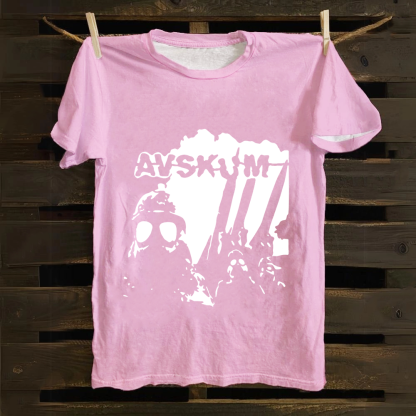 Unisex Vintage Avskum Punk Band  Cotton T-Shirt