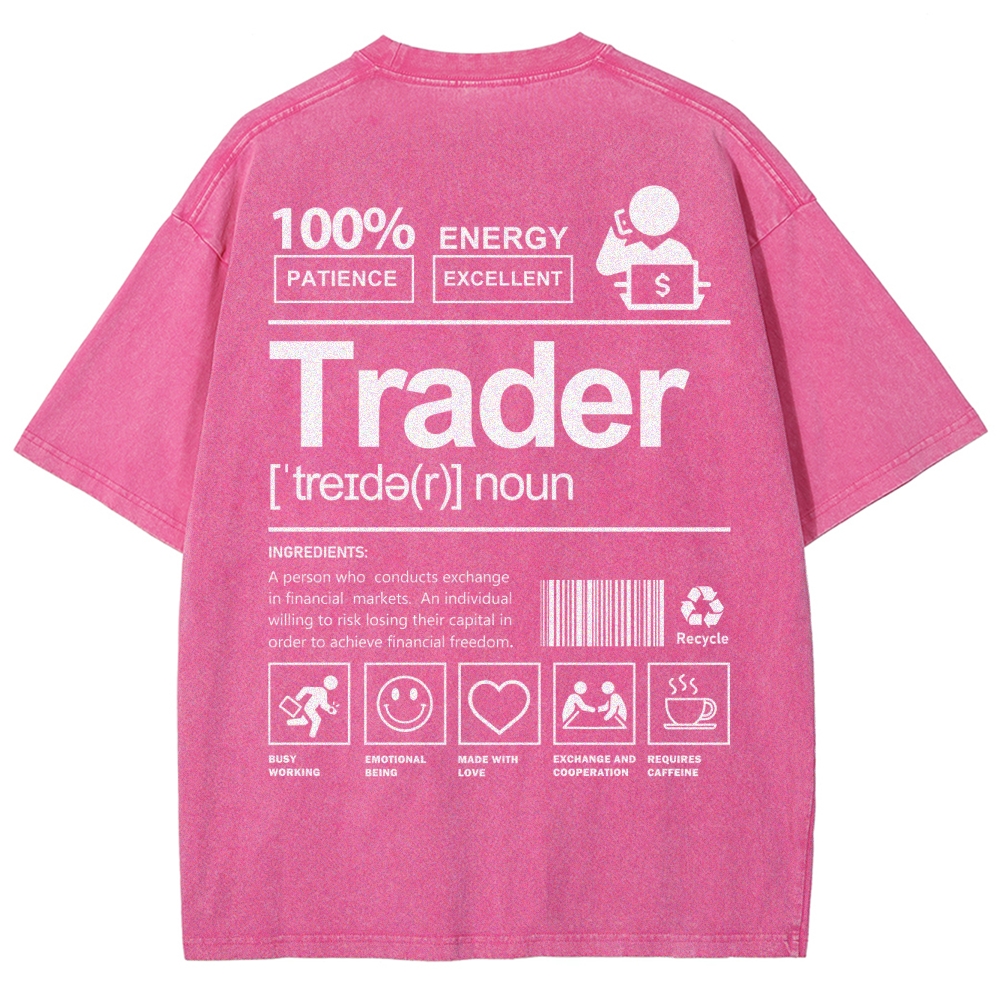 Trader Unisex Fit Washed T-Shirt