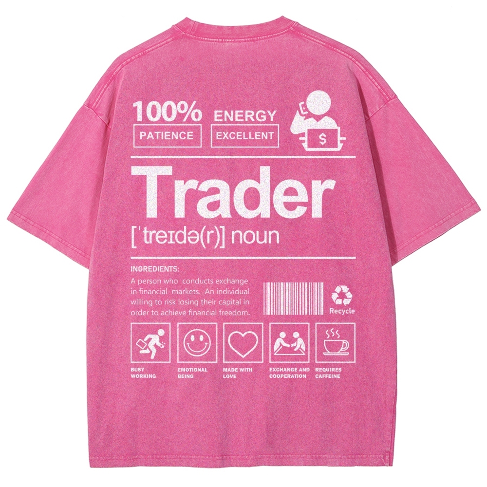 Trader Unisex Fit Washed T-Shirt