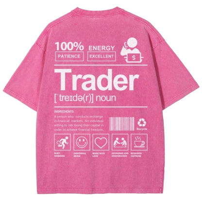 Trader Unisex Fit Washed T-Shirt