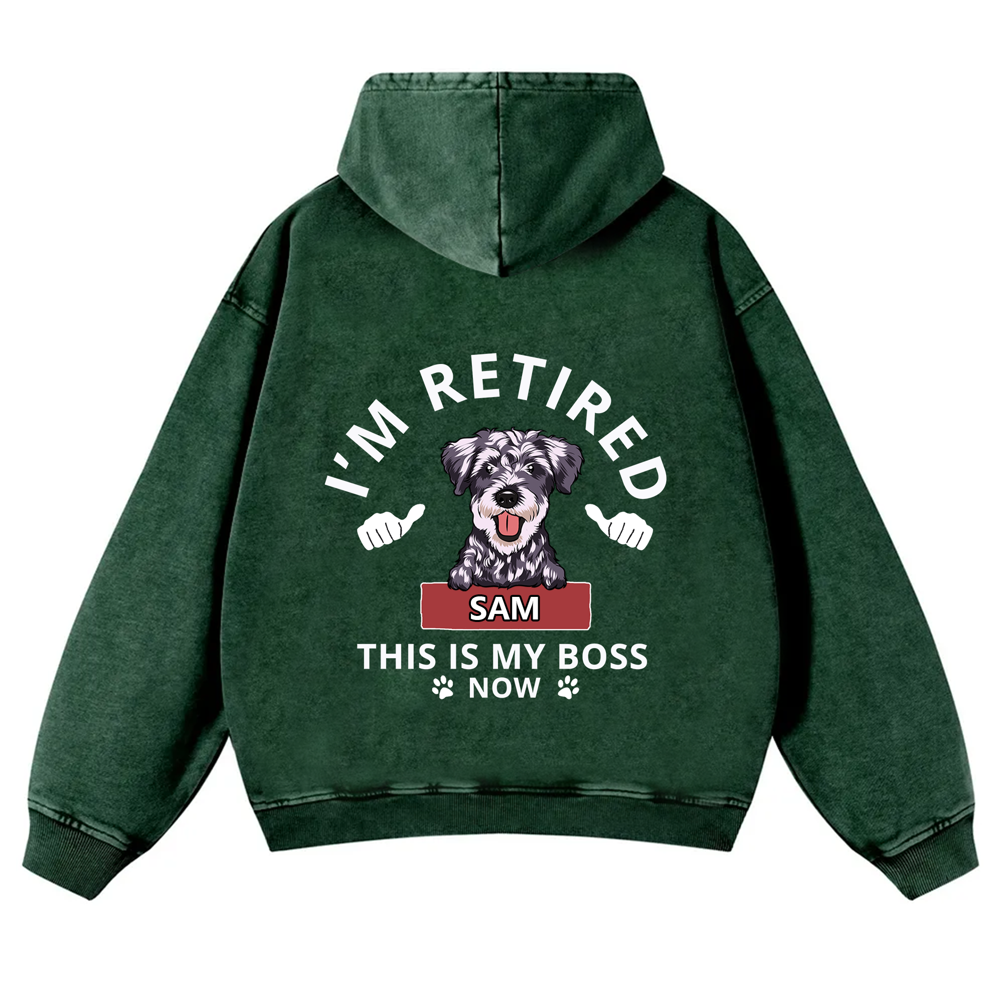 This Is My Boss - Personalized Custom Unisex Washed Hoodie
