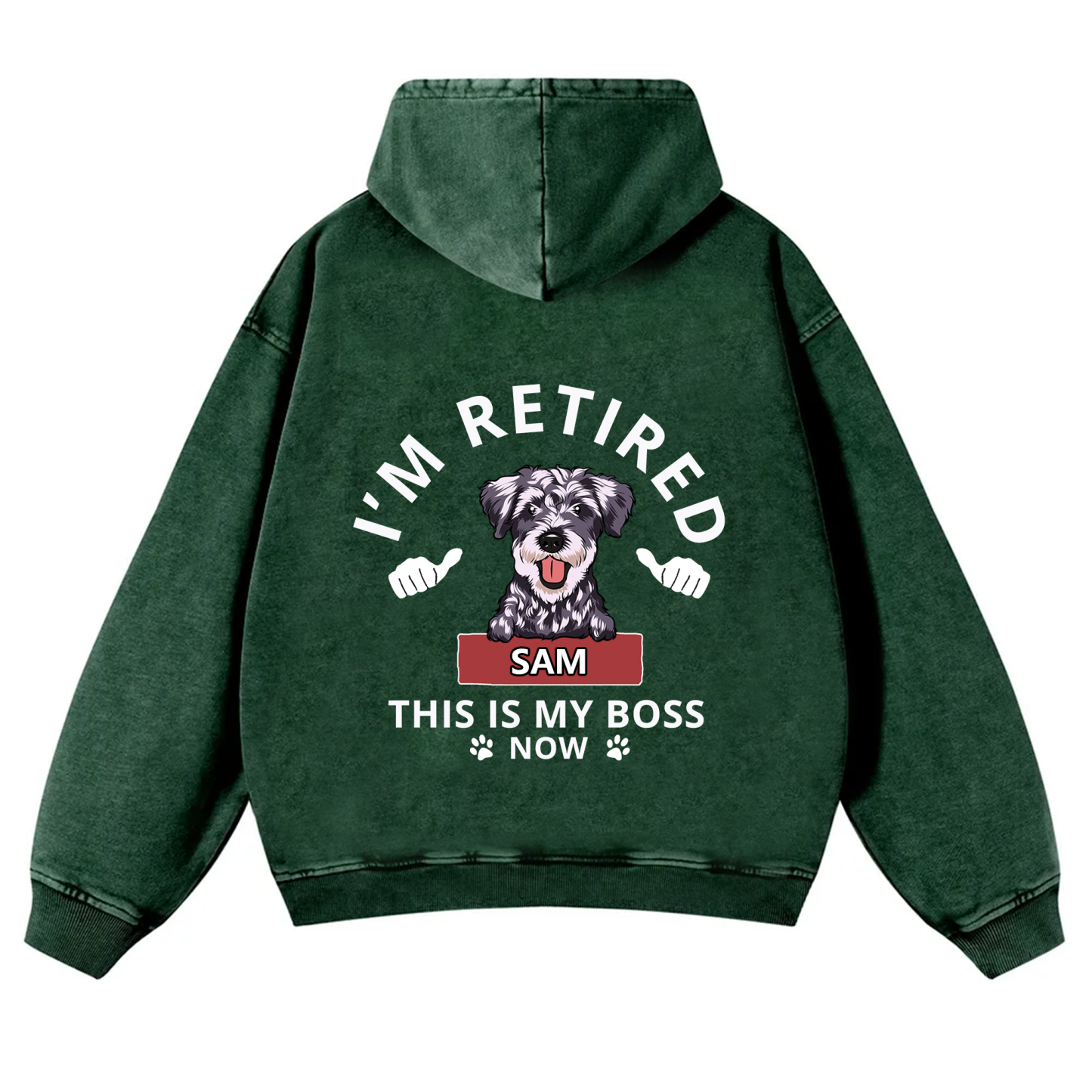 This Is My Boss - Personalized Custom Unisex Washed Hoodie