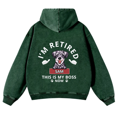 This Is My Boss - Personalized Custom Unisex Washed Hoodie