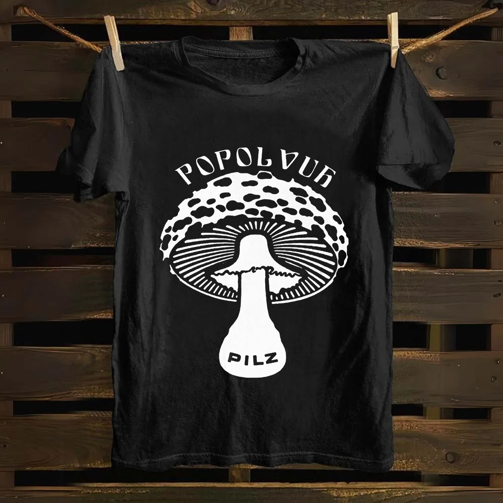 Unisex Vintage  Popol Vuh Rock Band Cotton T-Shirt