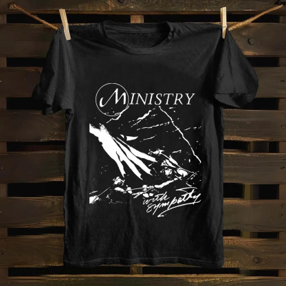 Unisex Vintage  Ministry Band With Sympathy Music  Cotton T-Shirt
