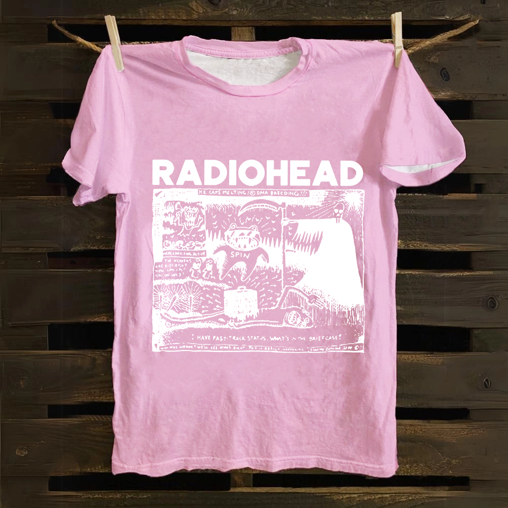 Unisex Cotton Radiohead Rock Band T-Shirt