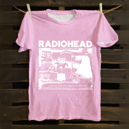 Unisex Cotton Radiohead Rock Band T-Shirt