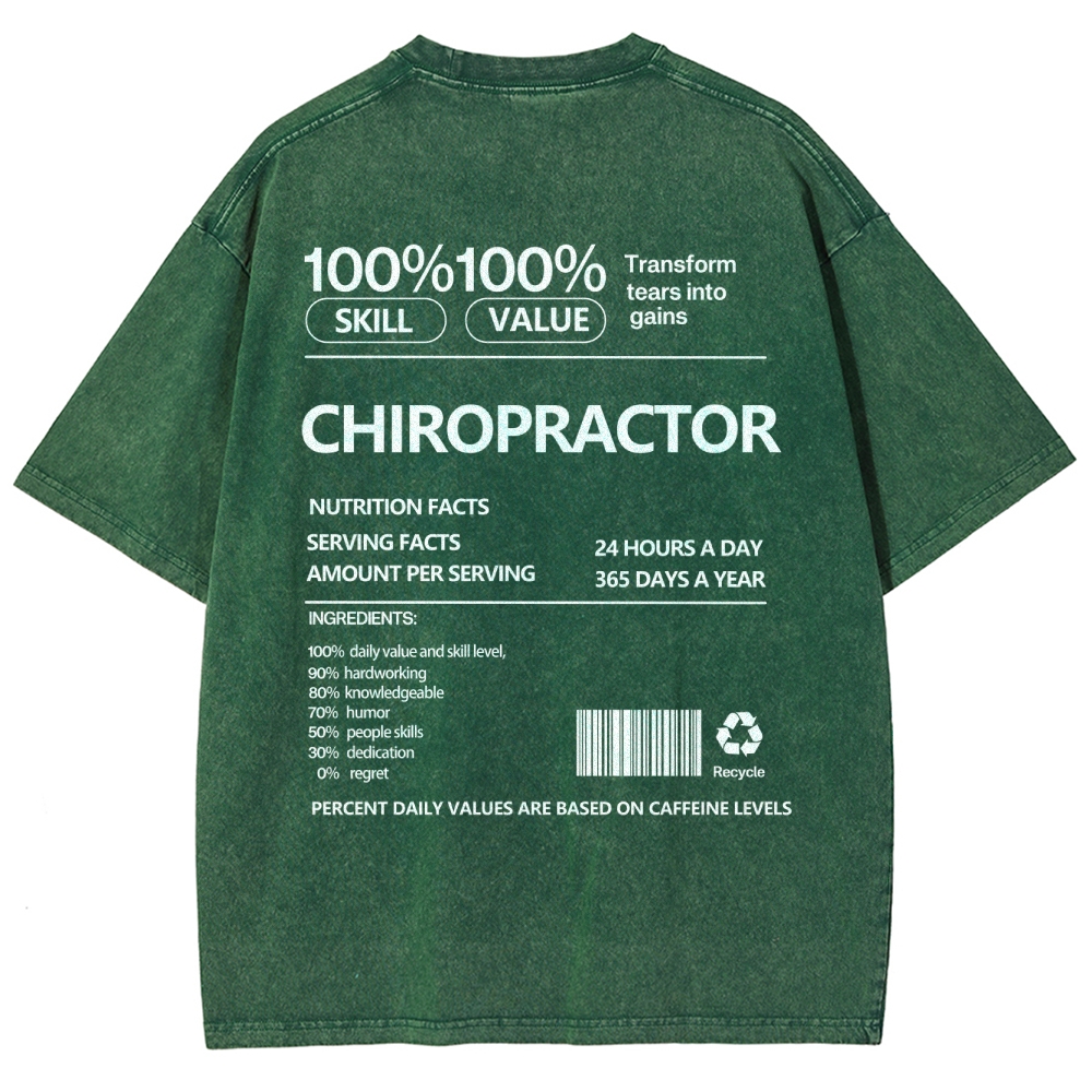CHIROPRACTOR Unisex Fit Washed T-Shirt
