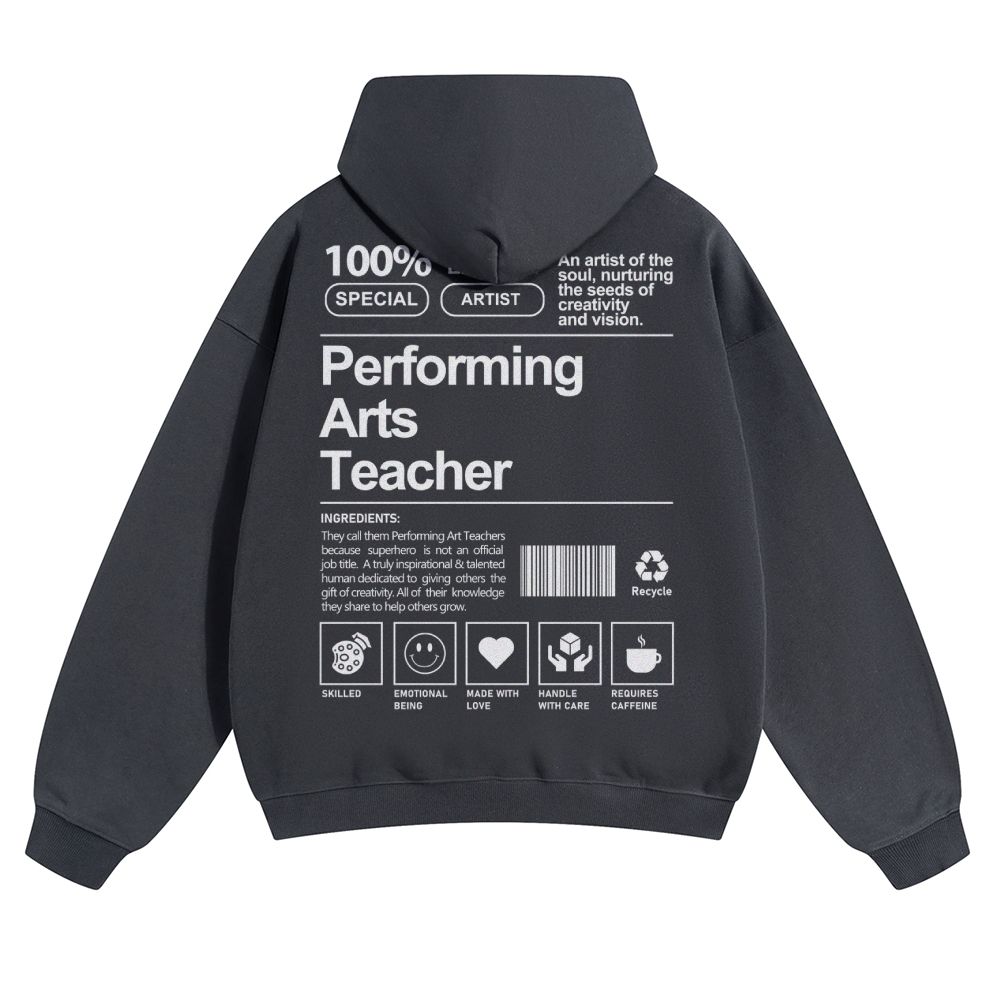 Performing Arts Teacher Solid Color Hoodie