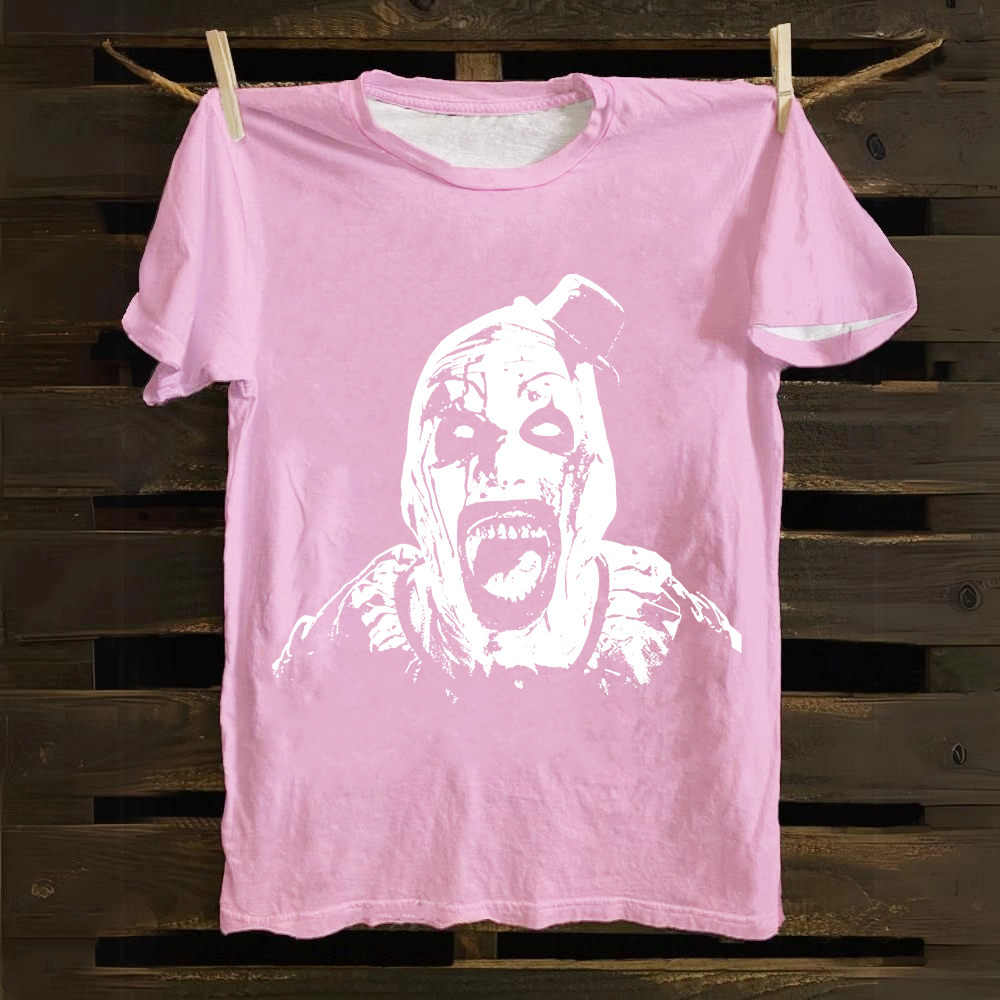 Unisex Vintage Cotton Terrifier 3 Art The Santa Clown T-Shirt