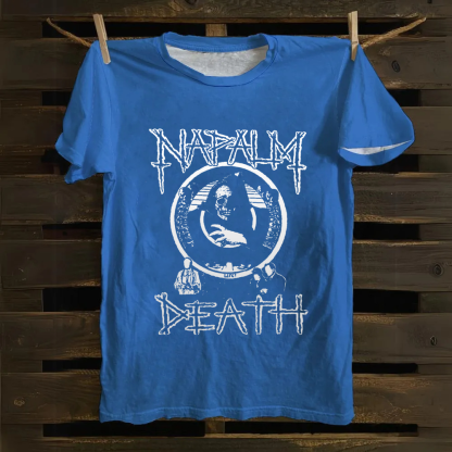 Unisex Vintage  Napalm Death Ban Cotton T-Shirt