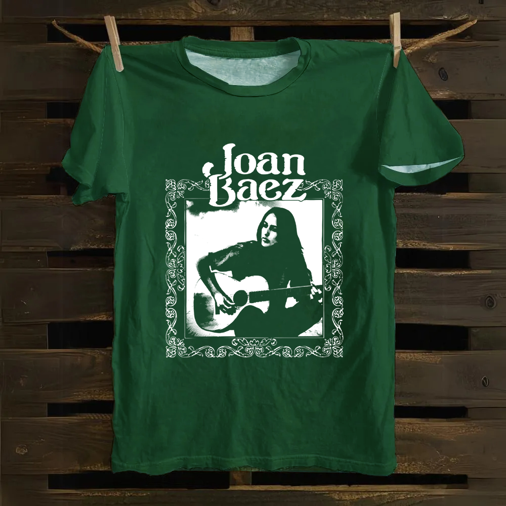 Unisex Vintage Joan Baez Singer Cotton T-Shirt