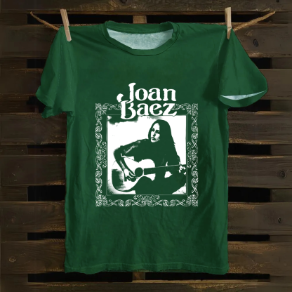 Unisex Vintage Joan Baez Singer Cotton T-Shirt