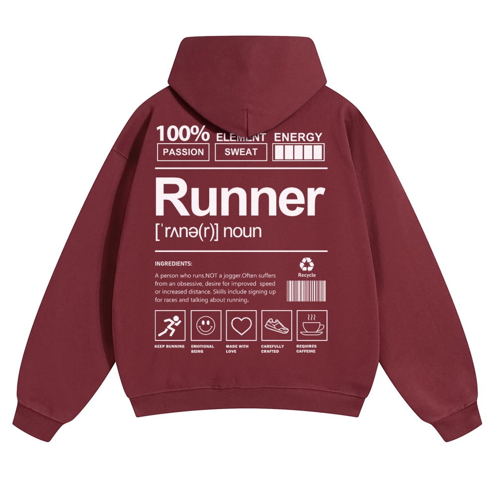 Runner Solid Color Hoodie
