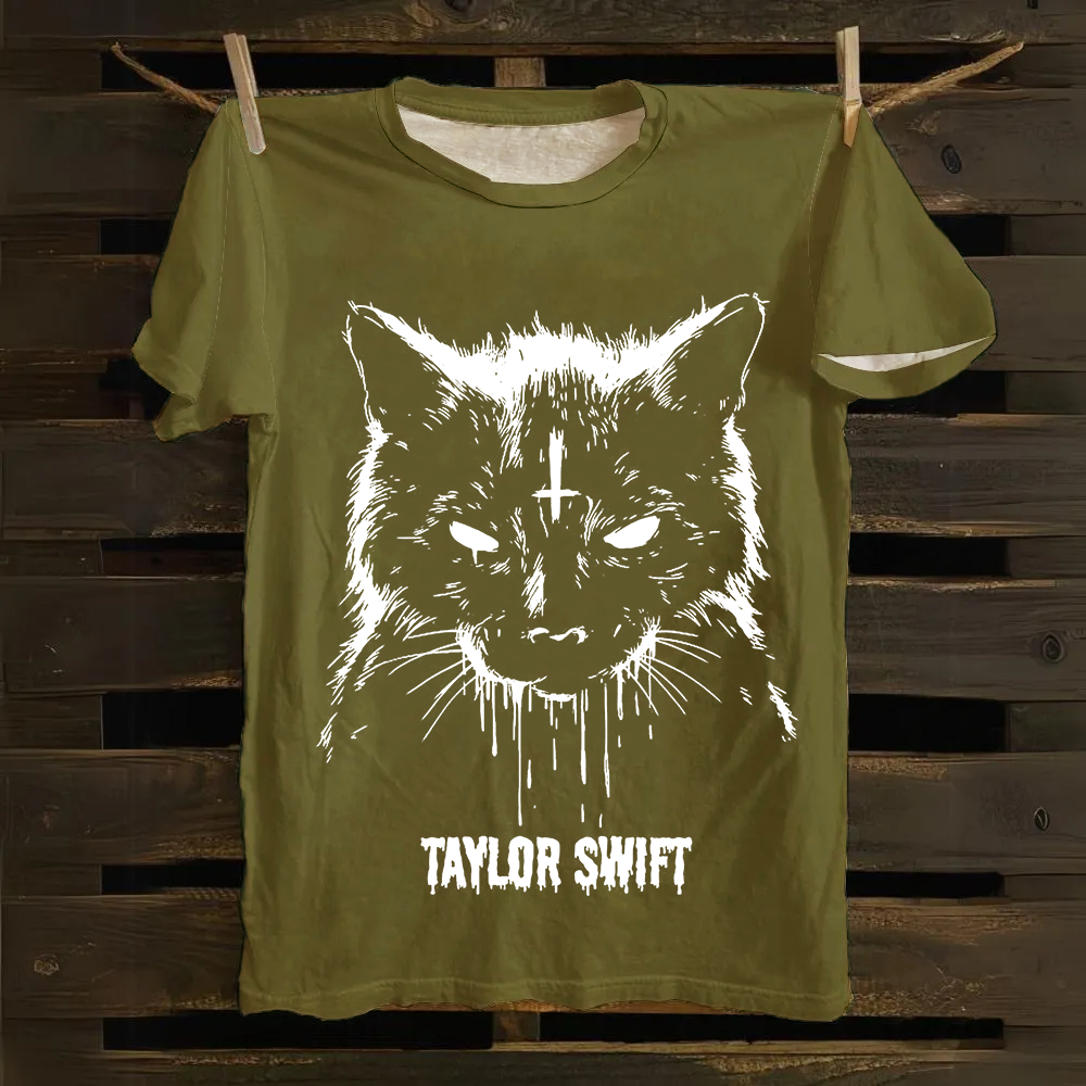 Unisex Vintage  Cotton Taylor Swift Singer T-Shirt