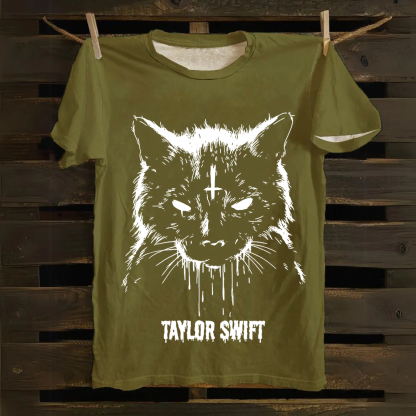 Unisex Vintage  Cotton Taylor Swift Singer T-Shirt
