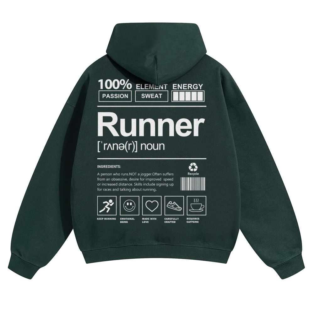 Runner Solid Color Hoodie
