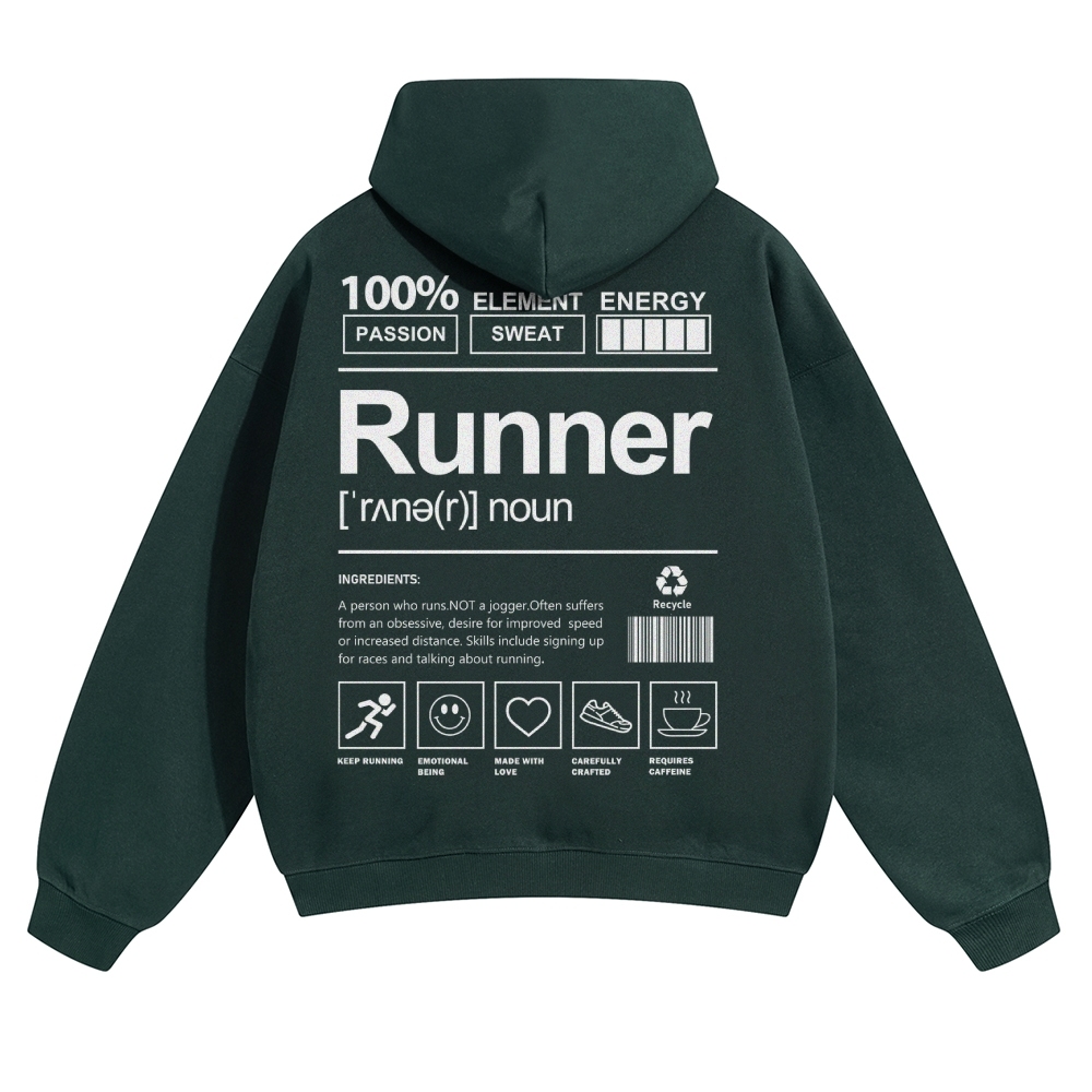 Runner Solid Color Hoodie